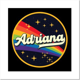 Adriana // Rainbow In Space Vintage Style Posters and Art